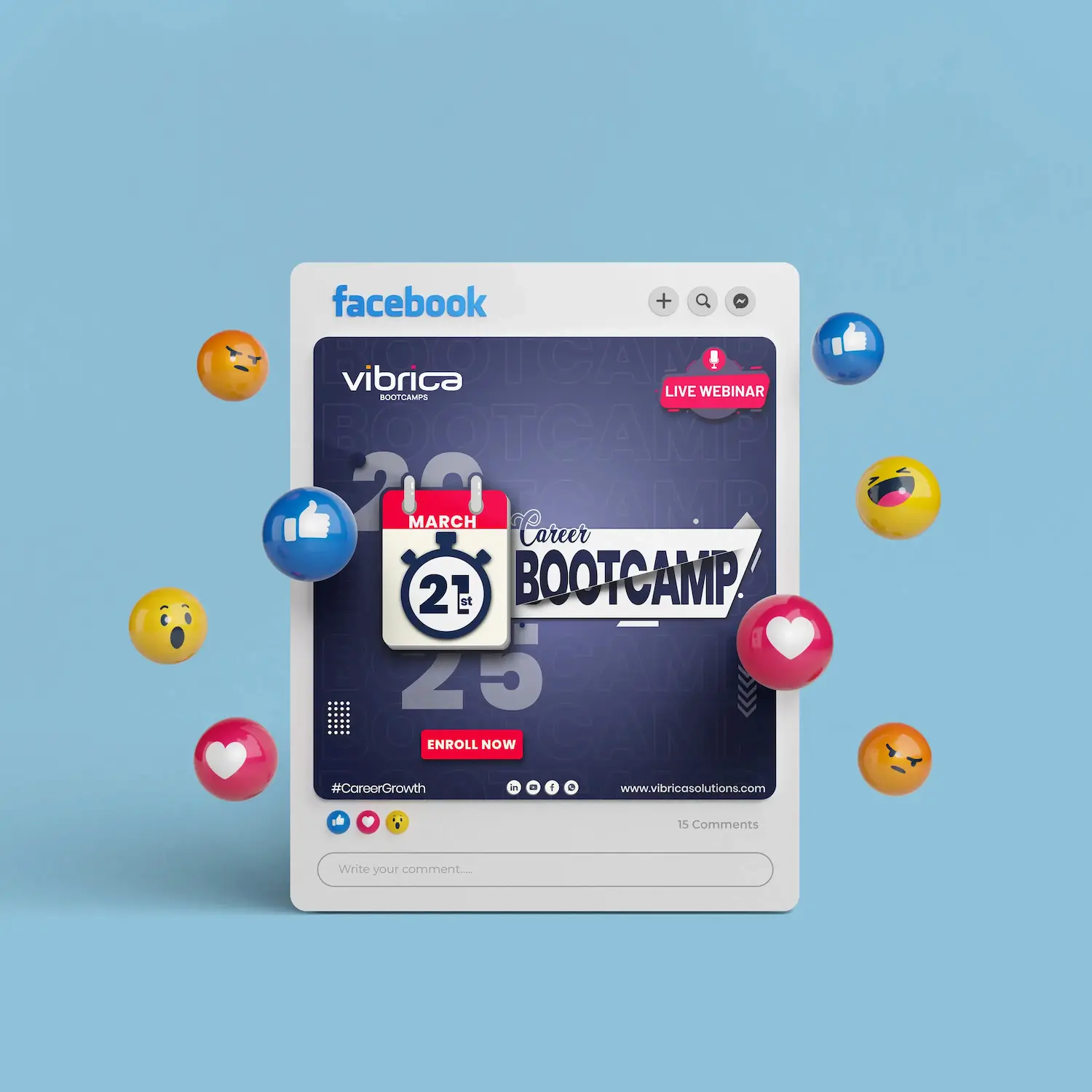 Vibrica Solutions graphic design social media post